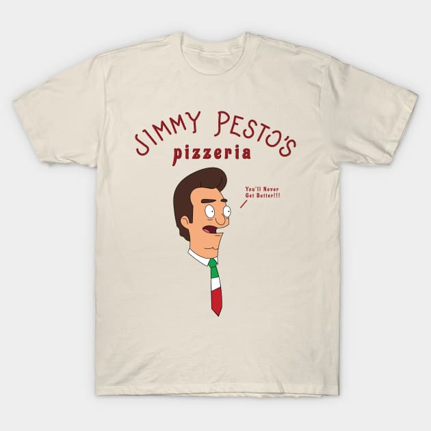 Jimmy Pesto's Pizzeria T-Shirt by Altdisney